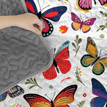 Pajabear Quilt 3-Piece Set Delightful Butterflies