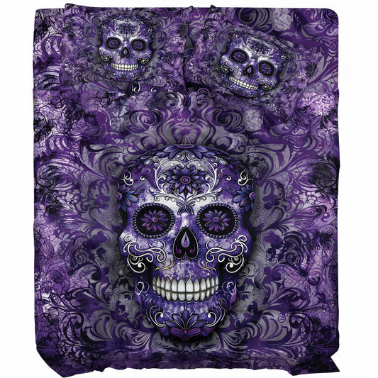 Pajabear 4-Piece Bed Sheet Set Gorgeous Mandala Skull