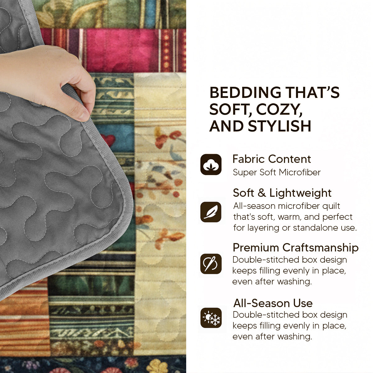 Pajabear Quilt 3-Piece Set Cozy Cat