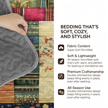 Pajabear Quilt 3-Piece Set Cozy Cat