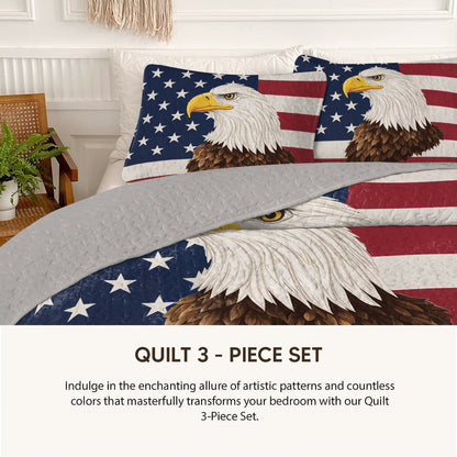 Pajabear Quilt 3-Piece Set American Eagle