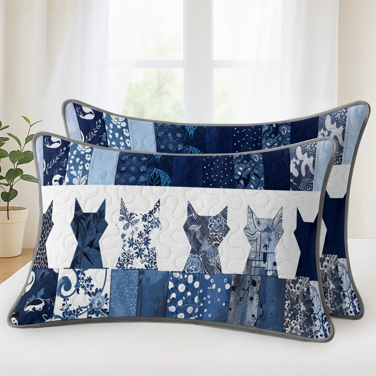 Pajabear Quilt 3-Piece Set Elegent Catmom Flowers