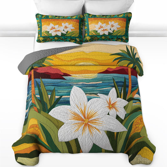 Pajabear Quilt 3-Piece Set Island Lily