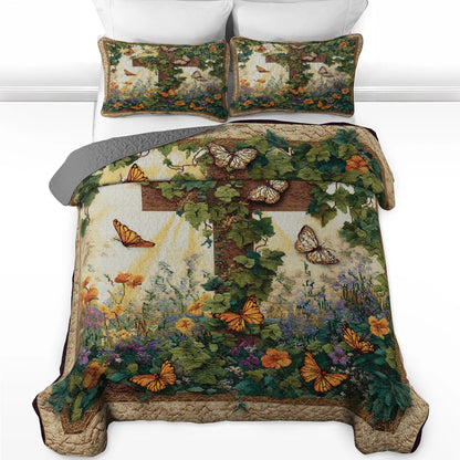 Pajabear Quilt 3-Piece Set Garden of Sacred Renewal