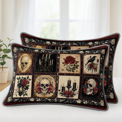 Pajabear Quilt 3-Piece Set Victorian Skull