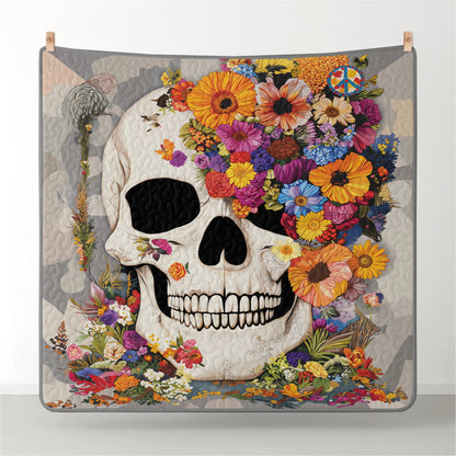 Pajabear Quilt 3-Piece Set Skull Blossom