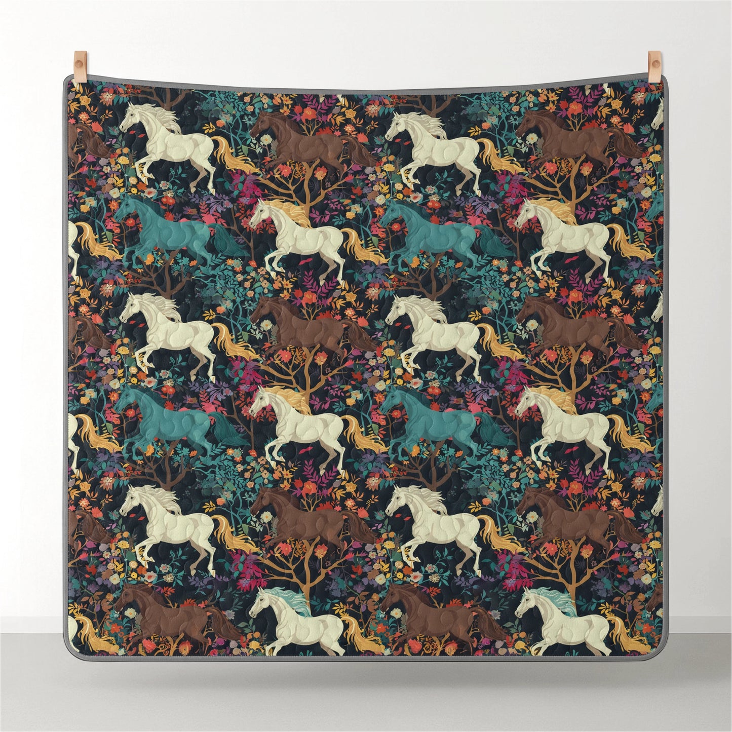 Pajabear Quilt 3-Piece Set Horse Flower