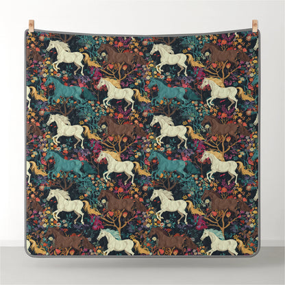 Pajabear Quilt 3-Piece Set Horse Flower