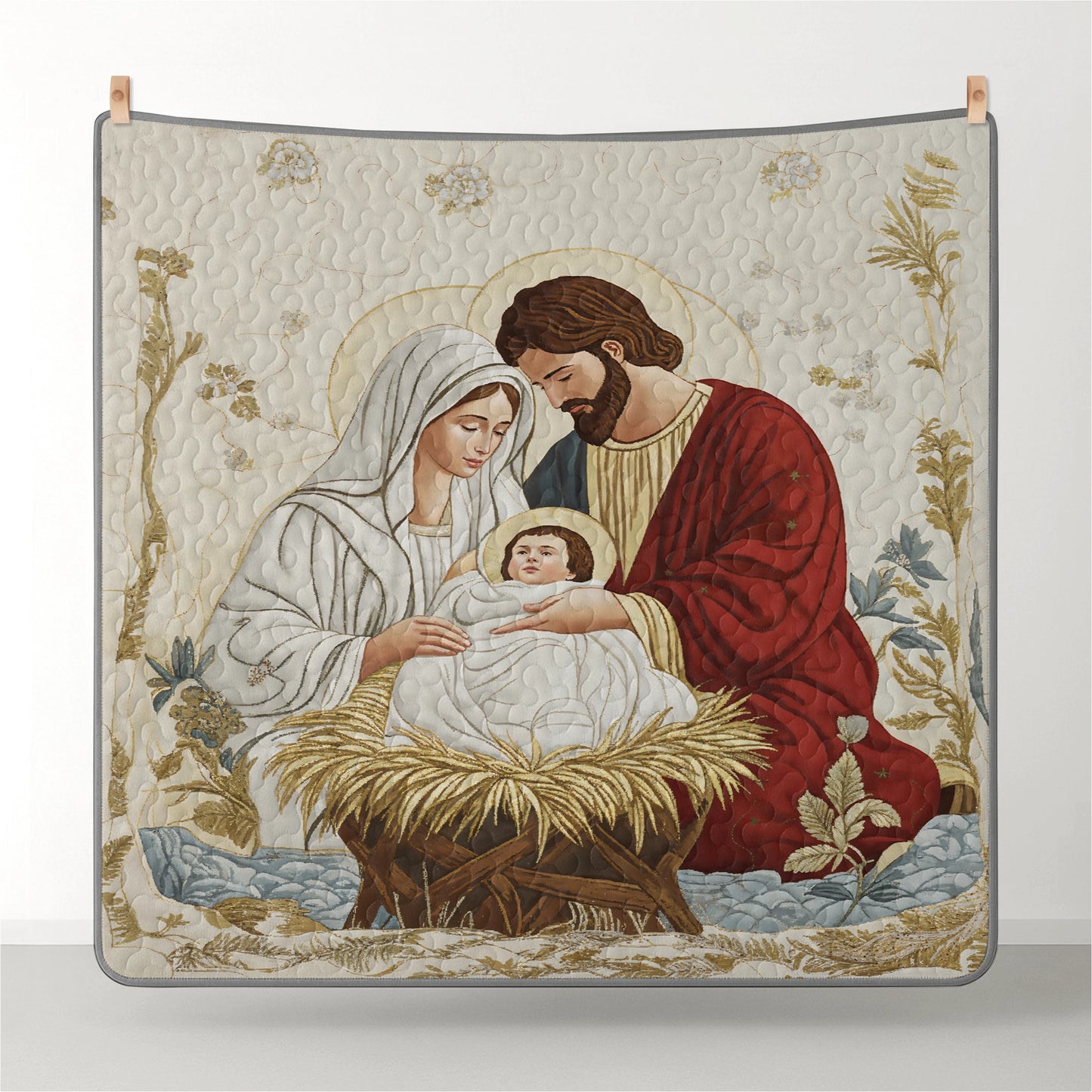 Pajabear Quilt 3-Piece Set Nativity Blessing