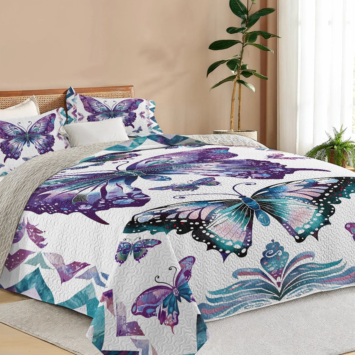 Pajabear Quilt 3-Piece Set Mystic Butterfly