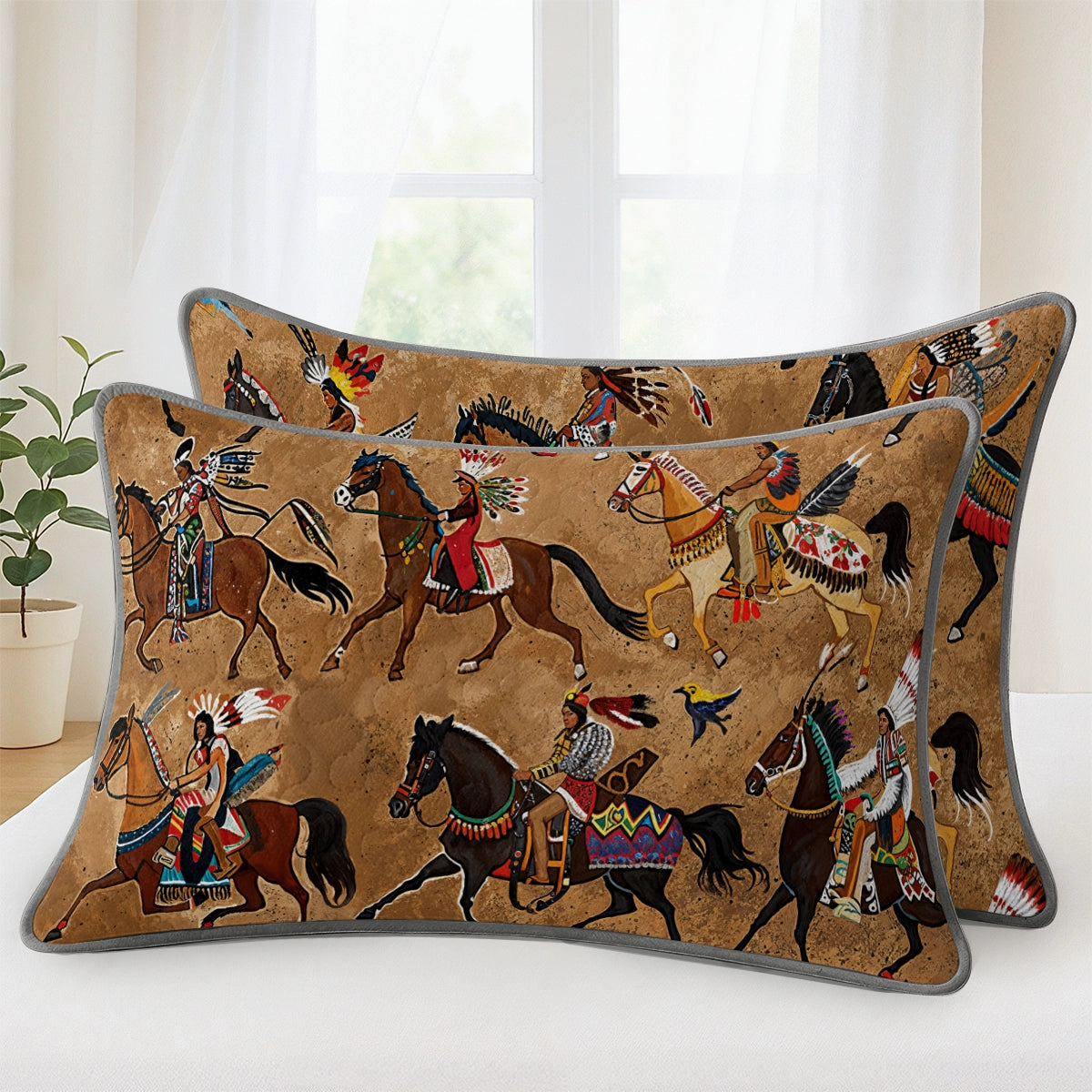 Pajabear Quilt 3-Piece Set Strength Native Horses