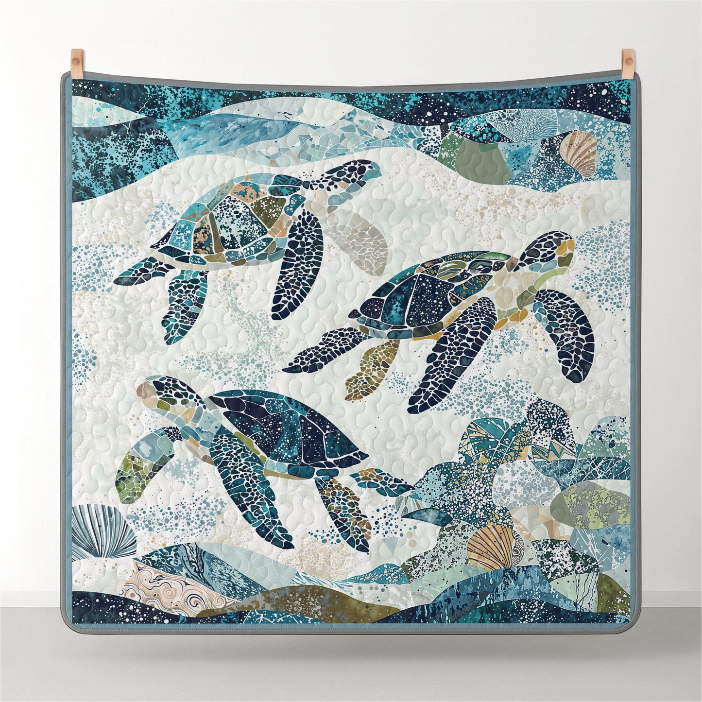 Pajabear Quilt 3-Piece Set Sea Turtle Ocean Harmony