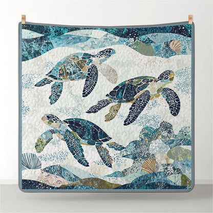 Pajabear Quilt 3-Piece Set Sea Turtle Ocean Harmony