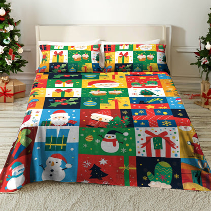Pajabear 4-Piece Bed Sheet Set Festive Joy
