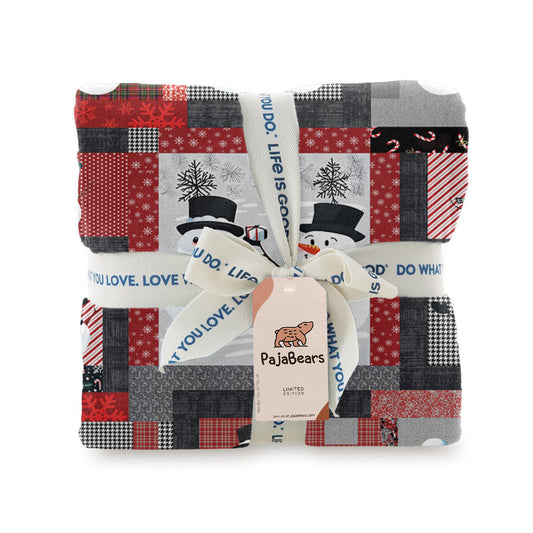 Pajabear Fleece Blanket Playful Snowmen