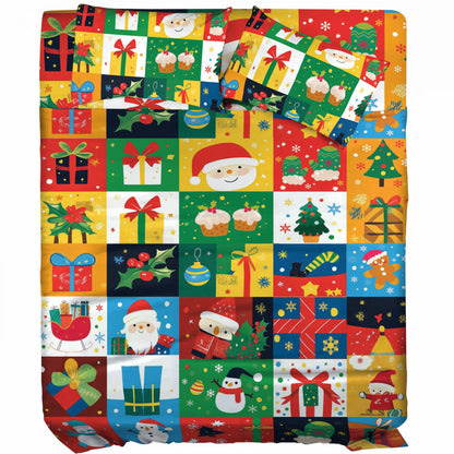 Pajabear 4-Piece Bed Sheet Set Festive Joy