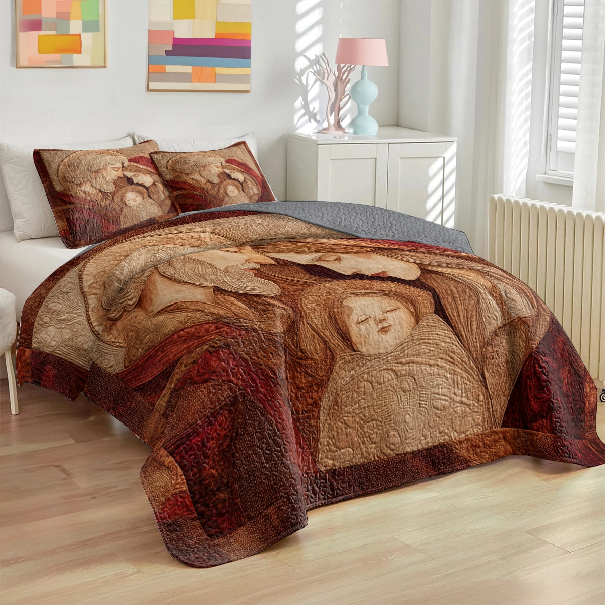 Pajabear Quilt 3-Piece Set Eternal Harmony of the Holy Family