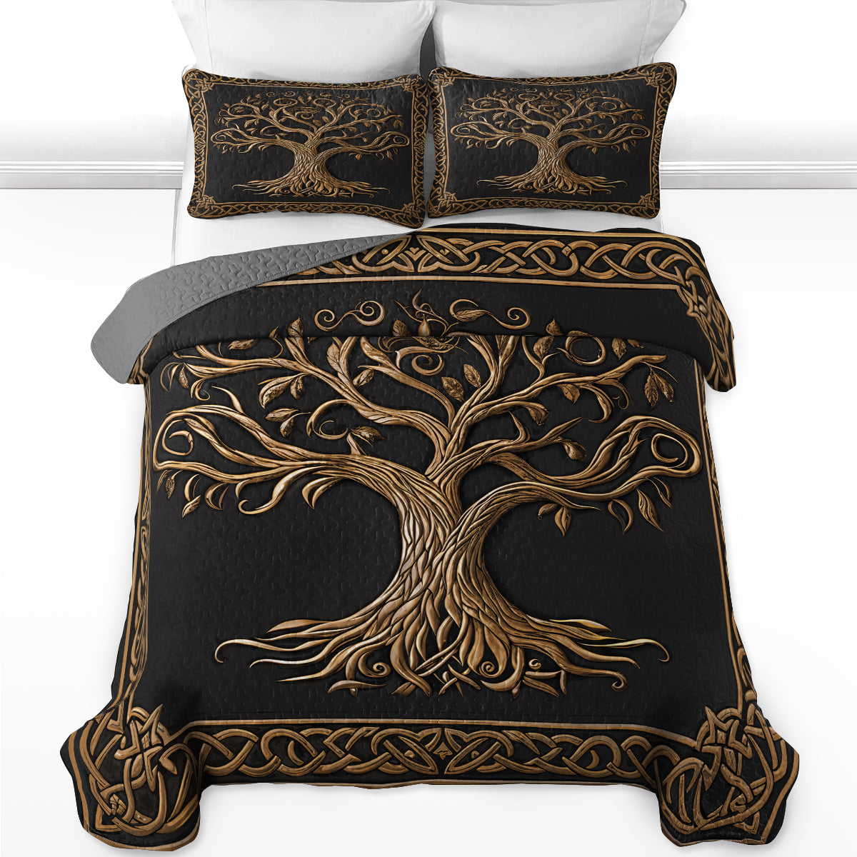 Pajabear Quilt 3-Piece Set Celtic Tree