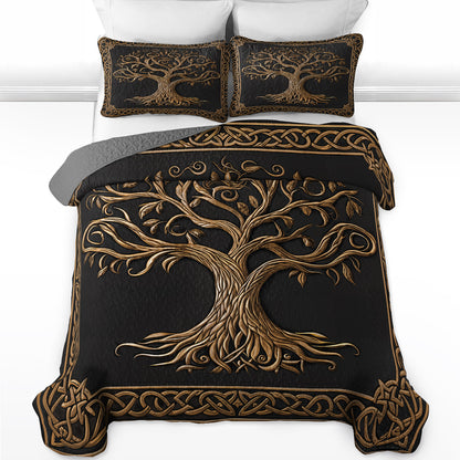 Pajabear Quilt 3-Piece Set Celtic Tree
