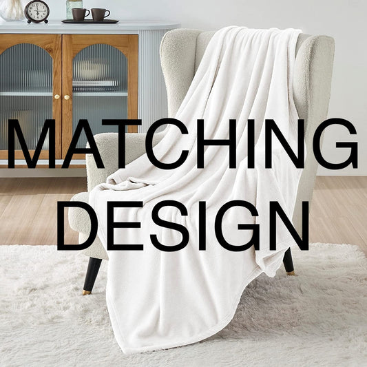 Pajabear Matching Design Fleece Blanket (50" x 60")