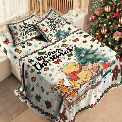 Pajabear 4-Piece Bed Sheet Set Winnie And Friends