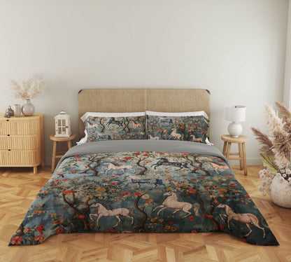 Pajabear 3 Pieces Duvet Cover Set Mystical Steed