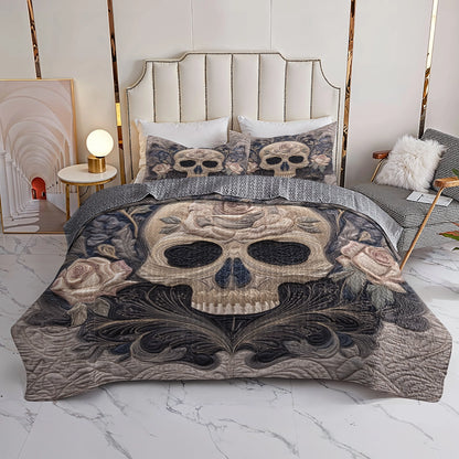 Pajabear Quilt 3-Piece Set Rose of the Silent Skull