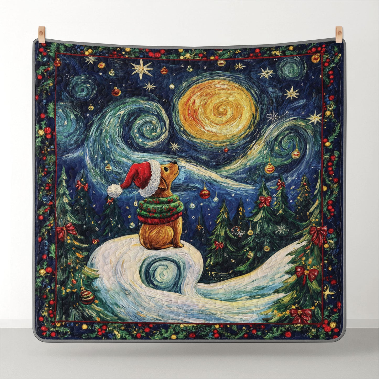 Pajabear Quilt 3-Piece Set Starry Christmas Pup
