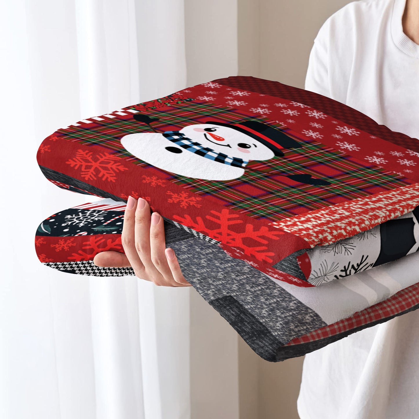 Pajabear Fleece Blanket Playful Snowmen