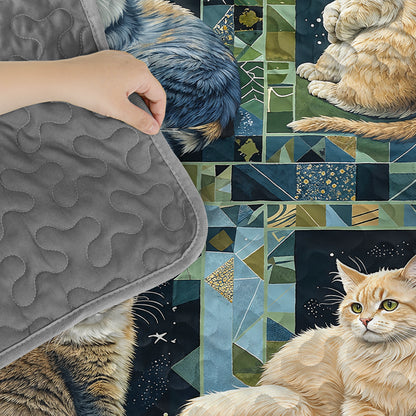 Pajabear Quilt 3-Piece Set Cat Purrfect Companions