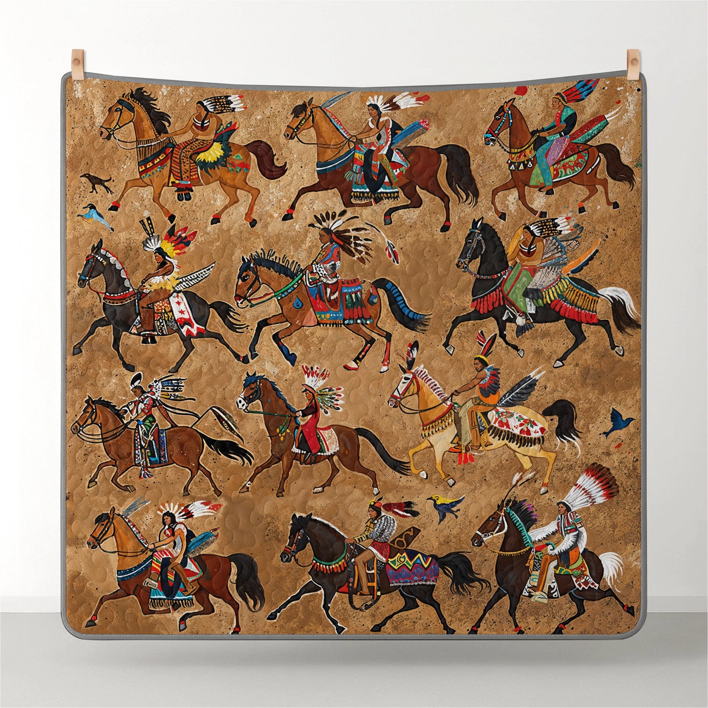 Pajabear Quilt 3-Piece Set Strength Native Horses
