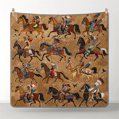 Pajabear Quilt 3-Piece Set Strength Native Horses