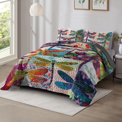 Pajabear Quilt 3-Piece Set Dragonfly Harmony