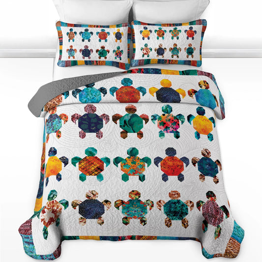 Pajabear Quilt 3-Piece Set Sea Turtle Friends