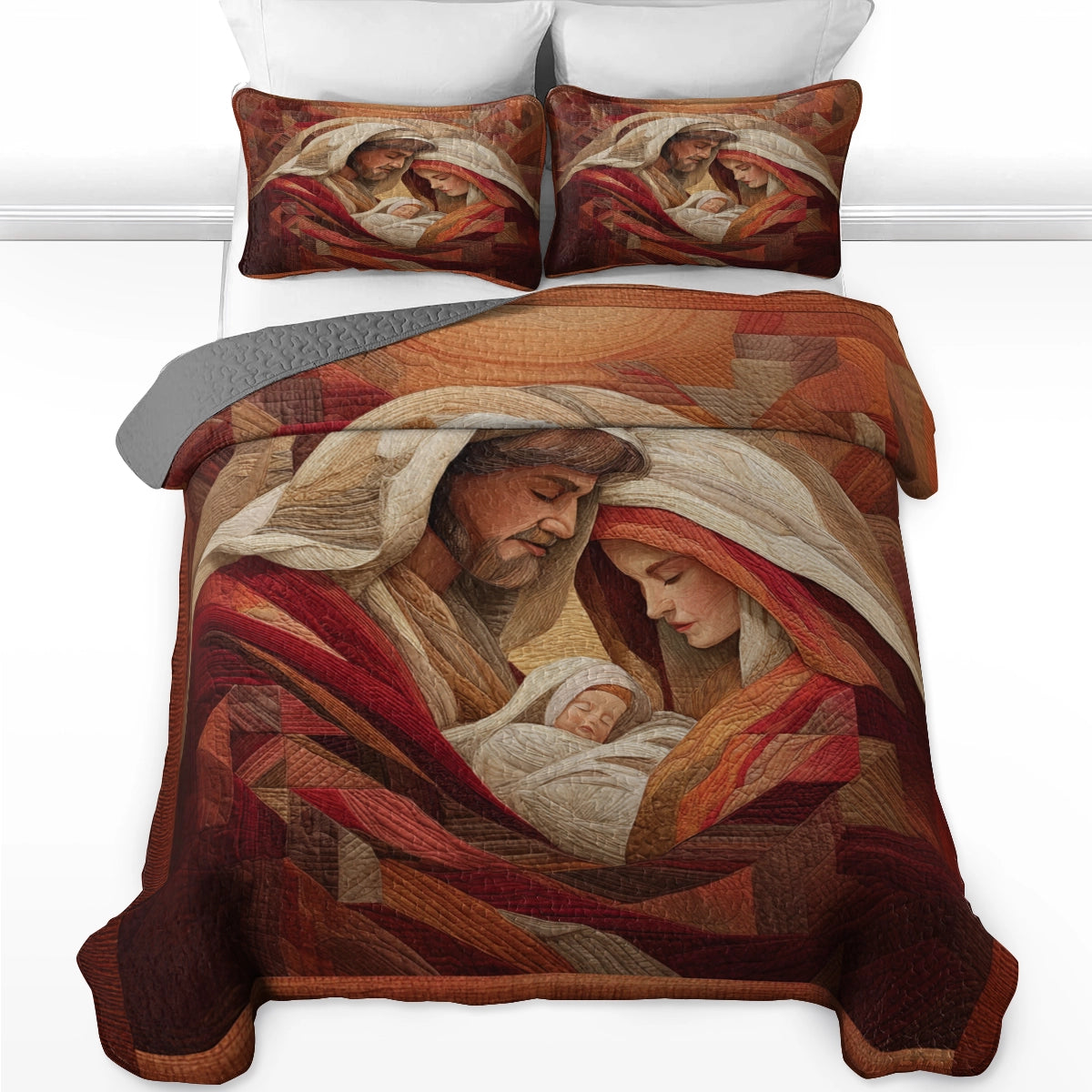 Pajabear Quilt 3-Piece Set Sacred Geometry of Grace