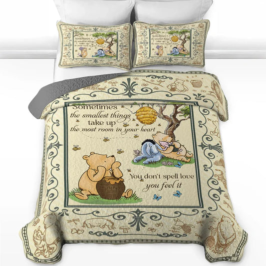 Pajabear Quilt 3-Piece Set Winnie The Pooh Cozy