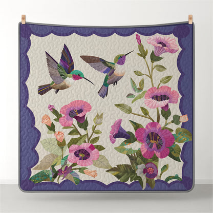 Pajabear Quilt 3-Piece Set Hummingbird Garden