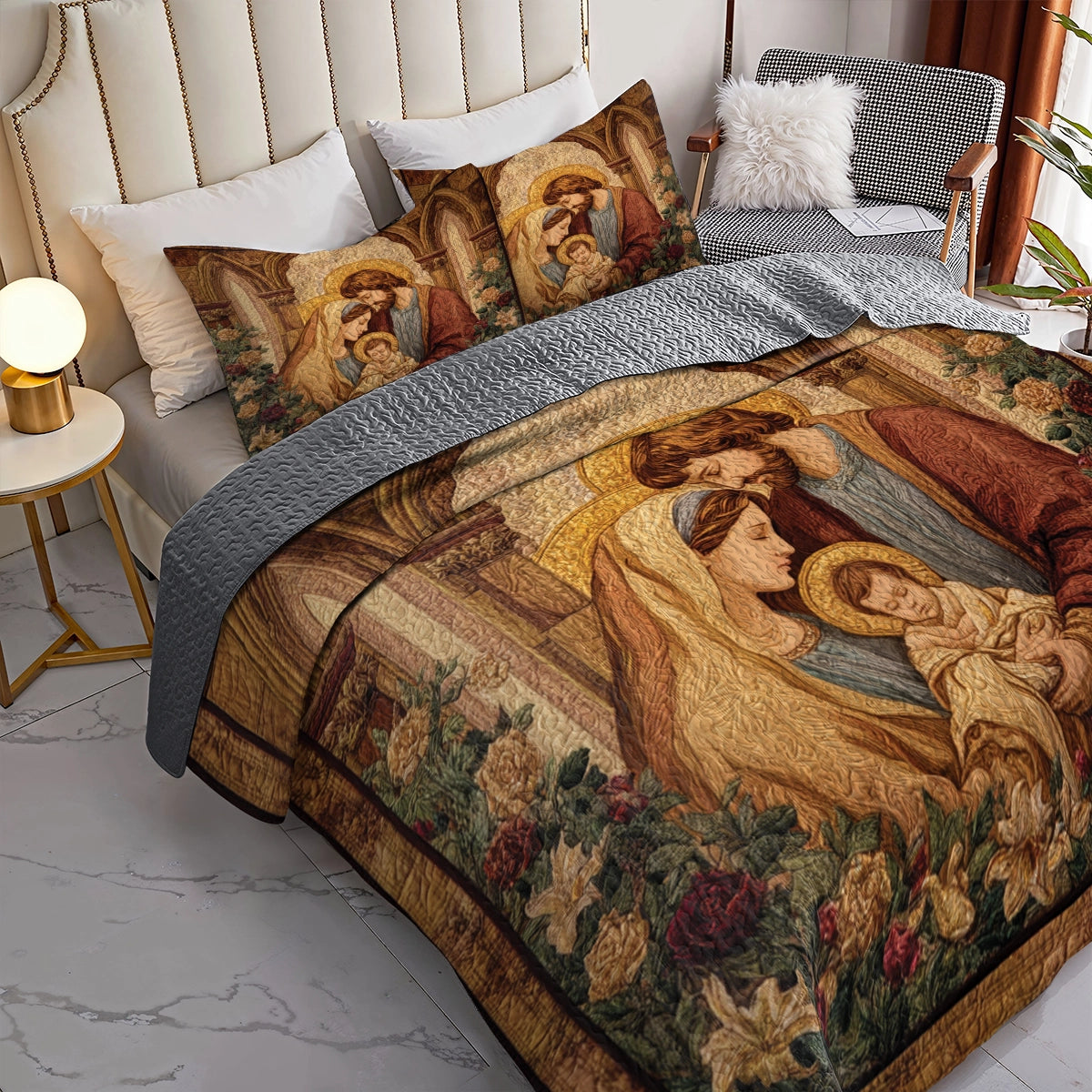 Pajabear Quilt 3-Piece Set Grace of the Holy Family