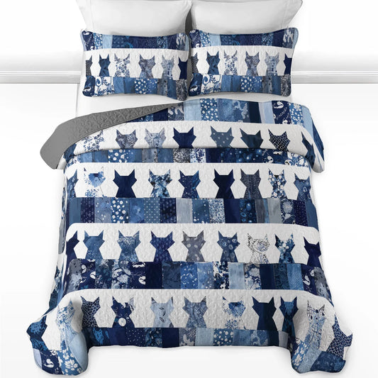 Pajabear Quilt 3-Piece Set Elegent Catmom Flowers