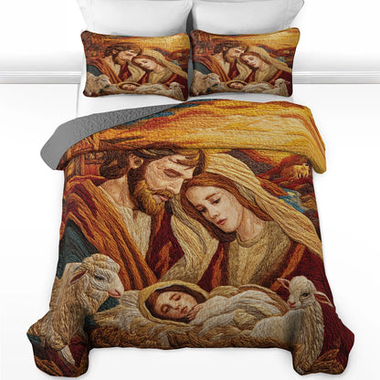 Pajabear Quilt 3-Piece Set Nativity of Divine Peace