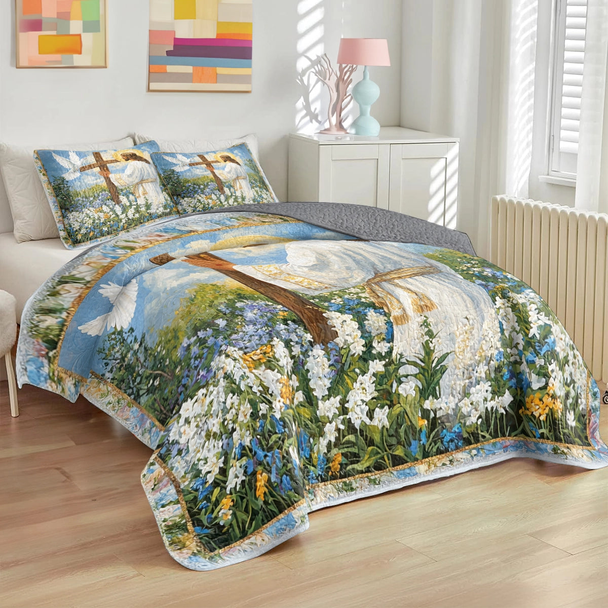 Pajabear Quilt 3-Piece Set Faith in Bloom