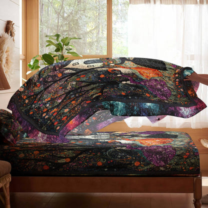 Pajabear 4-Piece Bed Sheet Set Beautiful Witchy Woman