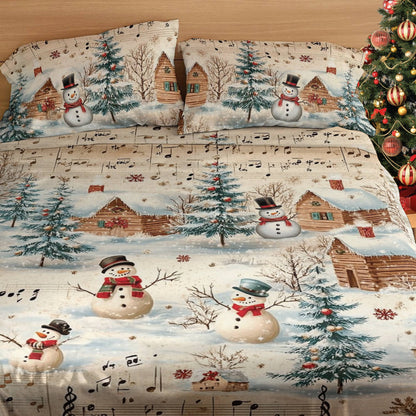 Pajabear 4-Piece Bed Sheet Set Snow Melody
