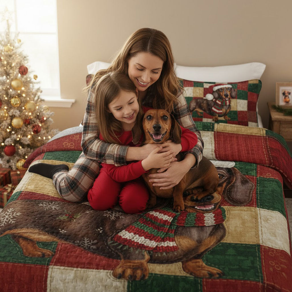 Pajabear Quilt 3-Piece Set Festive Wiener