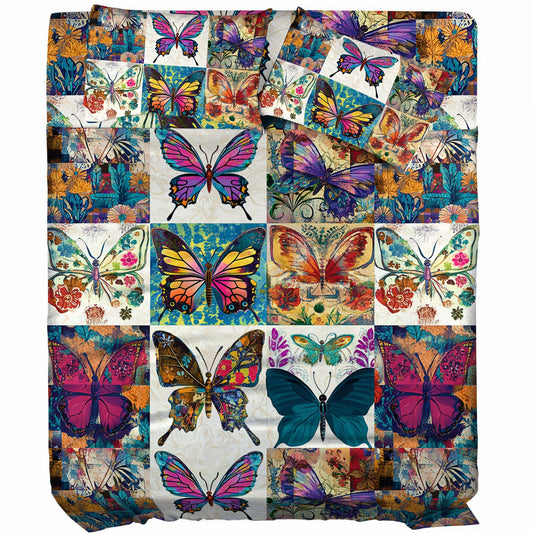 Pajabear 4-Piece Bed Sheet Set Classical Butterflies