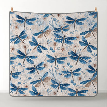Pajabear Quilt 3-Piece Set Blue Dragonfly Whispers