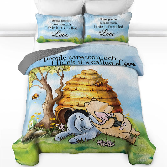 Pajabear Quilt 3-Piece Set Pooh and Honey