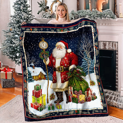 Pajabear Fleece Blanket Santa's Midnight Gift Delivery