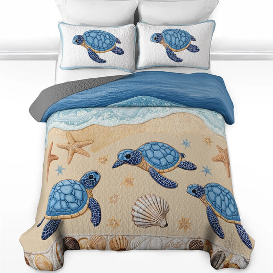 Pajabear Quilt 3-Piece Set Sea Turtle