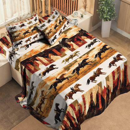 Pajabear 4-Piece Bed Sheet Set Western Adventure